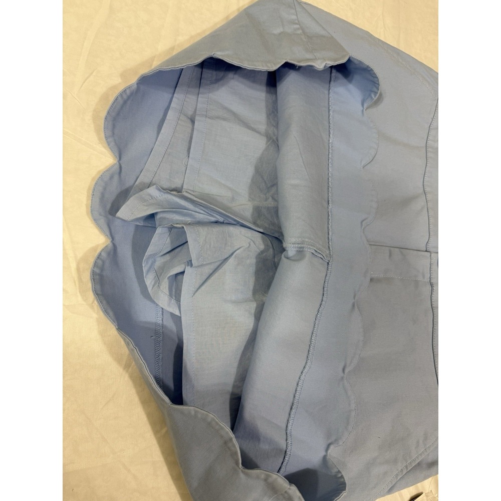 NWT Crown & Ivy‎ Skort Women's 14 Blue Scalloped Hem - Picture 8 of 9